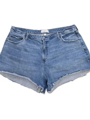 Abercrombie & Fitch Womens 90s Relaxed Cutoff Shorts High Rise Size 35 / 20 Fray thumbnail 2