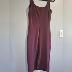 J. Crew vintage 90s Y2K 2000s friends square neck red maxi dress size large thumbnail 5