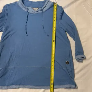 Women’s Multiples Ice Blue Cotton Top SZ S Athleisure Comfy Casual thumbnail 5