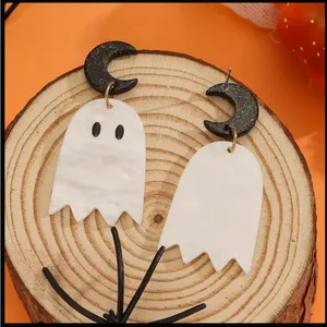 Boutique BLACK MOON GHOST  acrylic earrings thumbnail 2