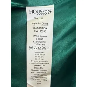 House of CB Cristobal Iridescent Sequin Mini Dress Green Blue Medium thumbnail 4