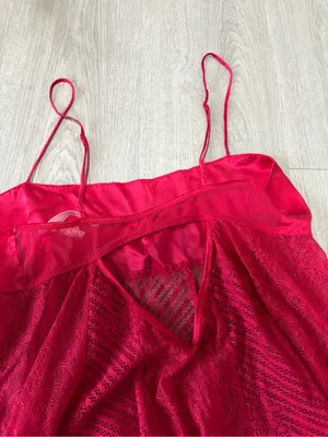 Vintage 2003 Victorias Secret Red Babydoll Slip thumbnail 4