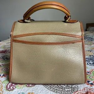 Dooney & Bourke Vintage Small AWL Satchel Taupe Brown thumbnail 5
