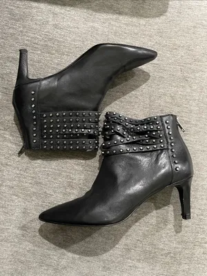 Ash Dangerous Studded Leather Ankle Booties Size 39 thumbnail 11