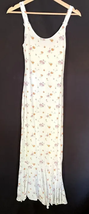 Princess Polly floral ruffle hem maxi‎ dress spaghetti straps bodycon women's 0 thumbnail 1