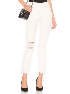 Mother Superior‎ The Flirt Chew Ankle Straight Leg Jeans Womens Size 24 thumbnail 2