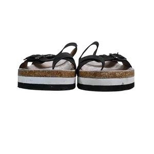 Boutique by Corkys Women's 9 Tan Line Sandal in Black Metallic thumbnail 2