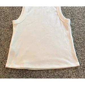 Old Navy Women's Snug White Ribbed Tank Top Size Small thumbnail 8