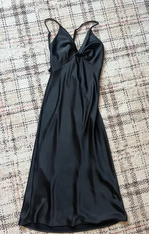 Petal & Pup Midi Satin Dress thumbnail 1