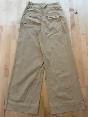 Who What Wear Tan Wide Leg Cotton Pants thumbnail 2