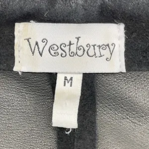 Vintage Westbury Leather Shirt Jacket Women M Black Suede Minimal Indie Edgy 90s thumbnail 8