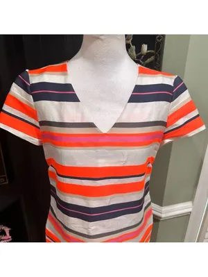 Vilagallo Striped Shift Dress Size 40 (Approx. US 8)Made in Portugal thumbnail 2