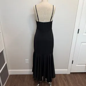 SheIn Elegant Evening 6 Maxi Dress High Low Ruffle Hem Whimsigoth Black Fairy Grunge thumbnail 8