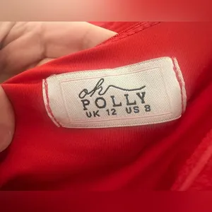 OhPolly Nevali Bandeau Ruffle Detail Maxi Dress in Red‎ Sz 8 thumbnail 6