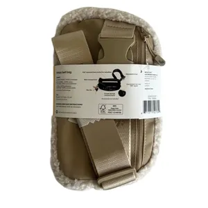 Lolë Sherpa Belt Bag Cream Ivory Fleece Crossbody Fanny Pack Unisex NWT thumbnail 4