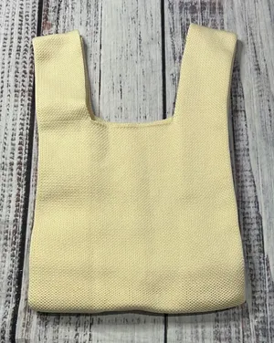 Reusable Mesh Net Grocery Tote Bags Beige thumbnail 1