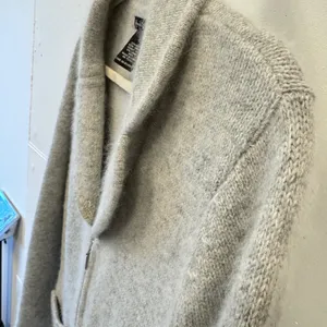 Alexandra Bartlett Angora Lambswool Blend Mohair Zip Front Cardigan Sweater Lg thumbnail 6