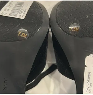 GIANNI BINI Karmello Velvet Flower Ankle Strap Black Platform Heels thumbnail 10