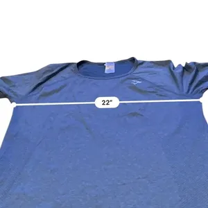 Gymshark Vital Seamless 2.0 Top Women XL Blue‎ Marl Long Sleeve Thumbholes thumbnail 5