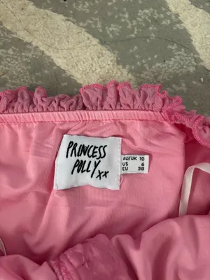 Pink princess Polly strapless textured bustier thumbnail 2
