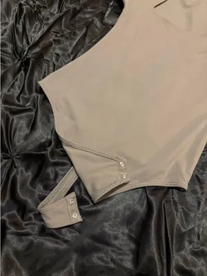 Babaton Aritzia Grey Square Neck Bodysuit  thumbnail 4
