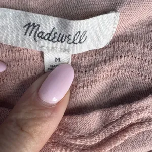 Madewell Womens Top Size M Light Pink Short Sleeve Textured Pattern Casual‎ Chic thumbnail 3