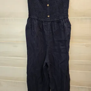 {LT} Abercrombie & Fitch Navy Strapless Pant Romper thumbnail 3