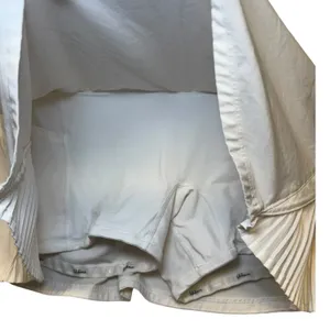 Lululemon Pace Rival Skirt Tall White Tennis Running Skort Sz 8 Pleated Back Zip thumbnail 5