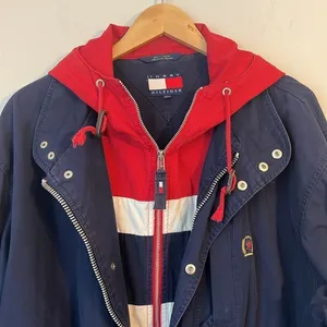 Tommy Hilfiger Varsity Crew Preppy Navy Spring Jacket Size Medium ⚫️ thumbnail 2