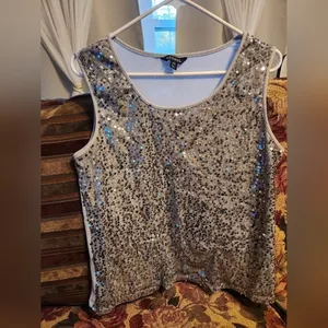 Sequin gray camisole Silver Size undefined thumbnail 4