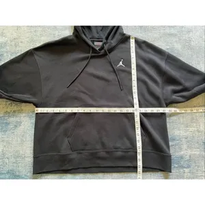 Nike Black White Air Jordan Brooklyn Fleece Pullover Hoodie Women's Small thumbnail 8