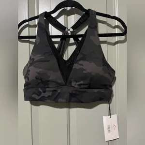 Zyia Adjustable Forest Camo Bra Sz L New With Tags Black/Gray thumbnail 9
