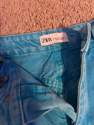 ZARA Teal Jeans thumbnail 2