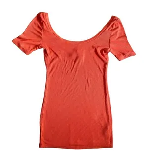 Anthropologie Saturday Sunday Stretchy Soft Knit Orange Red Tee‎ Shirt Sz XS thumbnail 1
