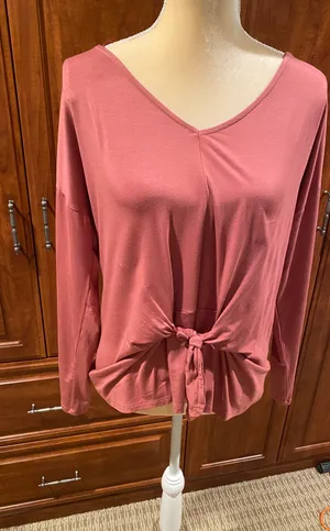Pink Long Sleeve Blouse thumbnail 1