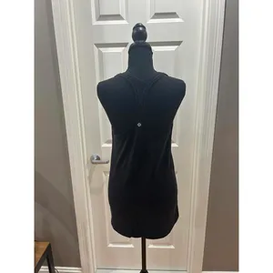 Lululemon Black Racerback Tank Top Sz L thumbnail 3