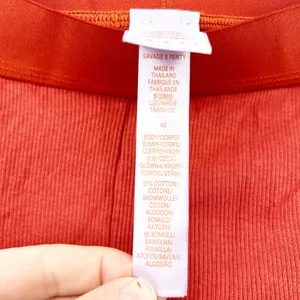 Savage x Fenty‎ Womens Lounge Sexy Rib Essentials Boy Shorts Size 4X Red Chili thumbnail 5