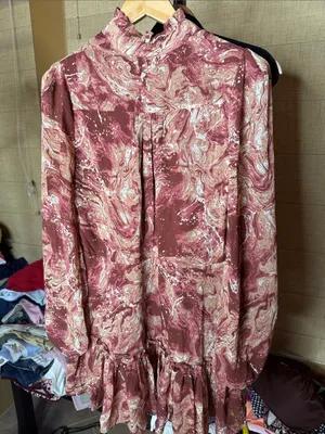 NWT Buddy Love Grace Maple Sugar Ruffle Long Sleeve Mini Dress Size Small thumbnail 10