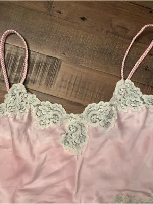 Vintage VS Lace Satin Chemise Slip thumbnail 4