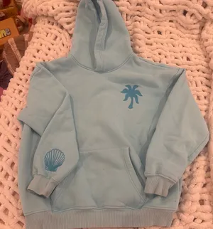 Pink Palm Puff Hoodie thumbnail 1