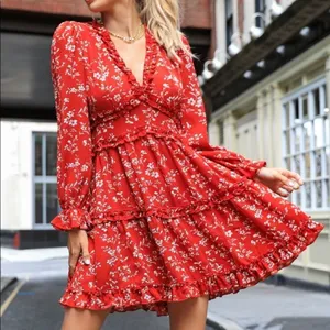 ✨2xHP✨Flounce Sleeve Backless Frill Floral Dress✨ thumbnail 4