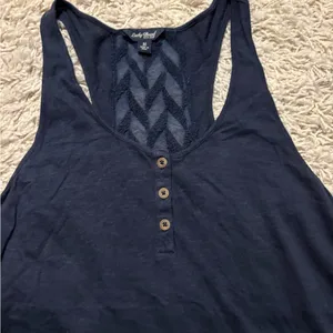 Lucky Brand Navy Racerback Sleeveless Top Size M thumbnail 3