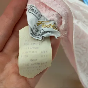 Vintage Lace Dress Light Pink Taffeta Sleeveless Maxi Prom Retro‎ Formal Sears thumbnail 16