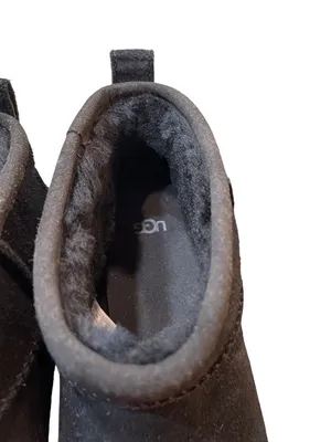 UGG Alameda wms black suede shearling lined mini ankle boot sz 5.5 SKU 10-471 thumbnail 9