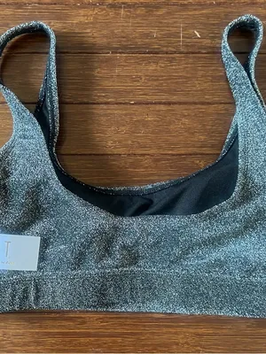 HEAT SWIMWEAR SPARKLING OCEAN TOP- BLACK SIZE M New with Tags thumbnail 4