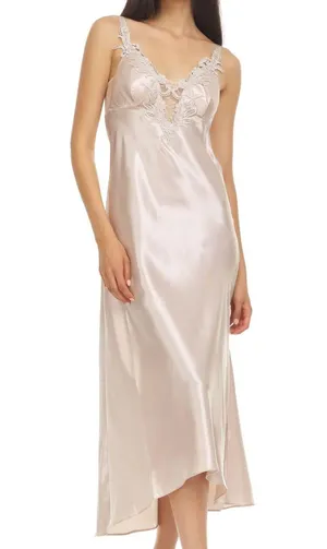 NWT S/M Intimate Matching Set Nightgown Robe Slip Floral Lingerie. thumbnail 3