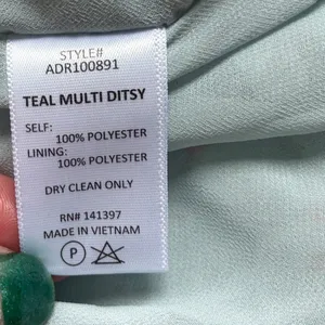 ASTR The Label Teal Multi Ditsy Floral Ruched Mini Dress‎ ADR100891 XS thumbnail 10