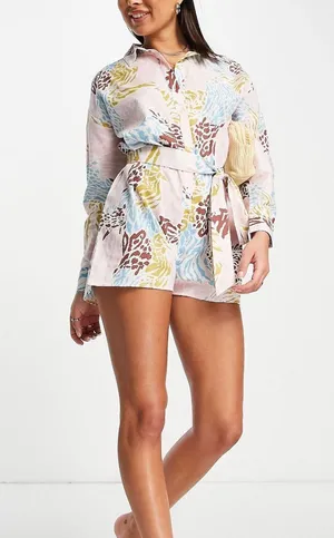 Longsleeve Tie Romper thumbnail 1