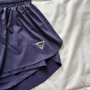 Luogongzi Navy Blue 2-in-1 Flowy Athletic Butterfly Shorts Womens Medium Active thumbnail 2