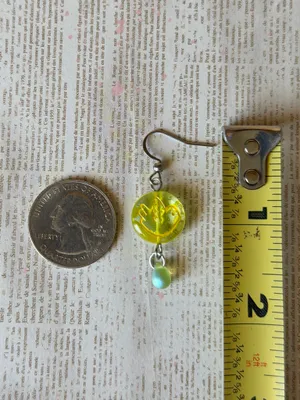Handmade quality unique rare Czech glass bird beads fairy boho fairy whimsy style earrings🌿✨ thumbnail 6
